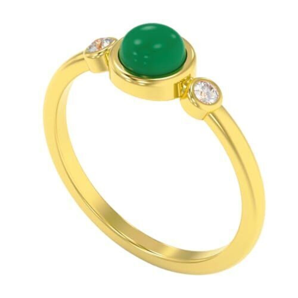 9197 18k Gold Plated Sterling Silver Gemstone Ring Dainty Stacking Ring
